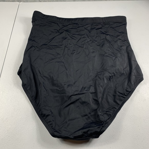 Swim Solutions Women's Swim Bottoms Size 16 Black Solid High Waisted Brief NWT - Picture 6 of 7